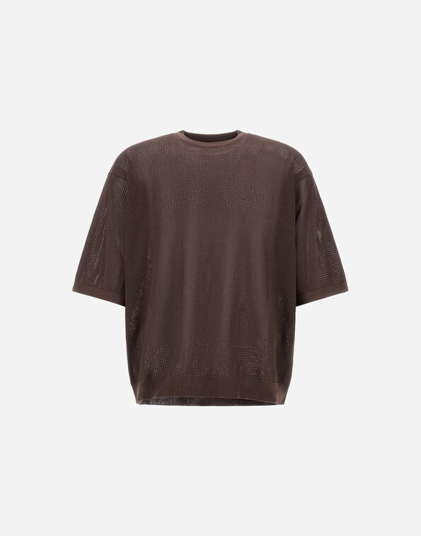 Herno T-SHIRT IN FRESH COTTON Dark Brown MG000200U721278800
