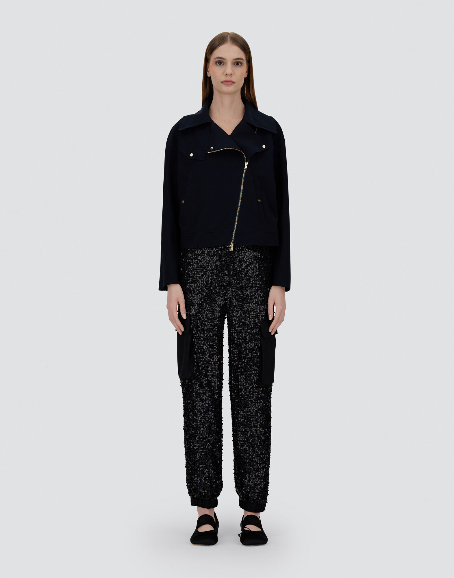 FIRST-ACT PEF BIKER JACKET in Black for Women | Herno®