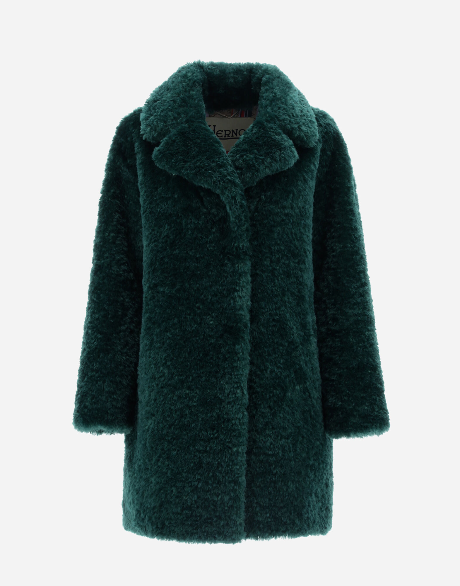 GIACCONE CURLY FAUX FUR HDM カレッジグリーン | Herno ...