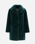 Herno COAT IN CURLY FAUX FUR College green CA000500D124217970