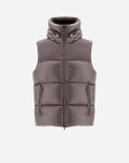 Herno VEST IN NYLON ULTRALIGHT AND LINEN VELVET Dark Grey PI001154U12020Z9478