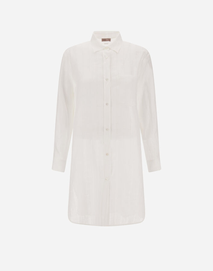 Herno RESORT SHIRT IN CHECK LINEN White CM00010DR171411000