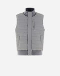 Herno RESORT WAISTCOAT IN LIGHT NYLON STRETCH & KNIT Light Grey GI00054UR12431SZ9433