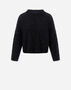 Herno FLUFFY COTTON KNIT SWEATER Black MG000131D720589300