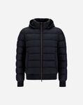 Herno ECOAGE AND SILK CASHMERE BOMBER JACKET Navy Blue PI0020UNW12456Z9200