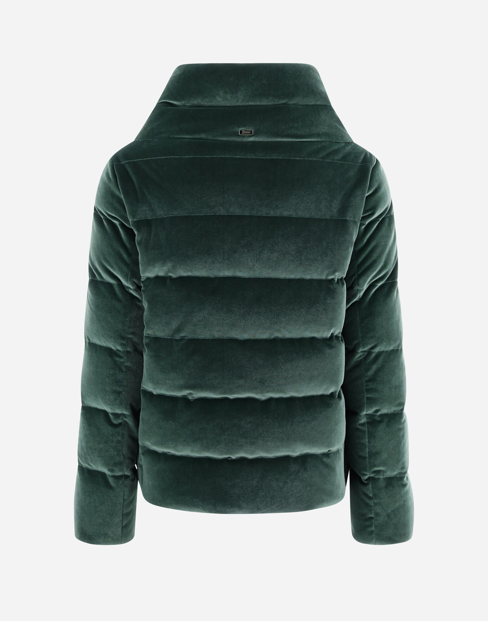 PIUMINO CORTO COLOUR VELVET HDM in College green for Women Herno