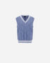 Herno ETERNAL COTTON CABLE GILET Light Blue MV000007U720879026