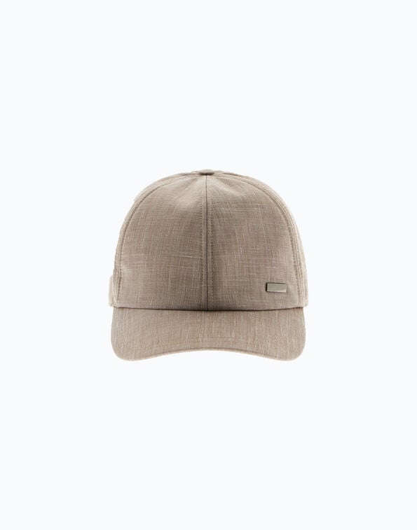 Herno BASEBALL CAP IN 2 LAYERS LINEN Chantilly BER00050U171481985