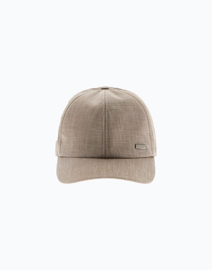 Herno BASEBALL CAP IN 2 LAYERS LINEN Chantilly BER00050U171481985