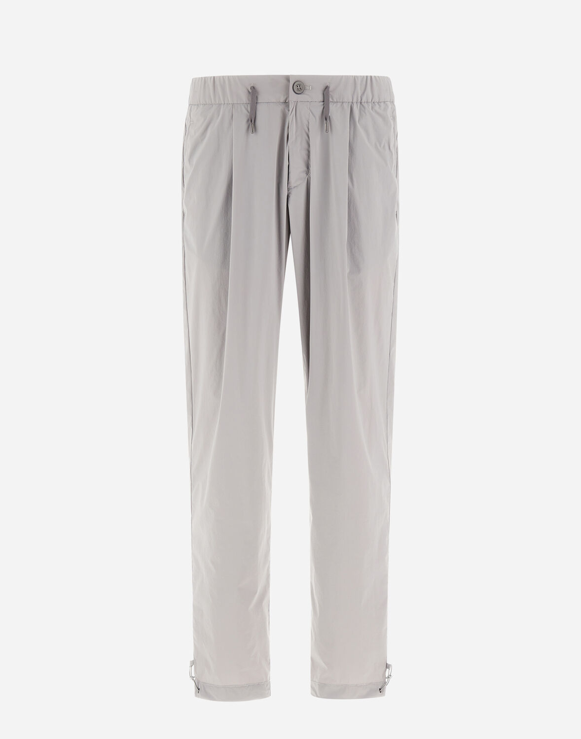 Herno Resort Trousers In Light Nylon Stretch In Light Grey