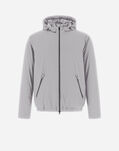 Herno RESORT BOMBER JACKET IN PONENTE Light Grey GI00042UR12387S9433