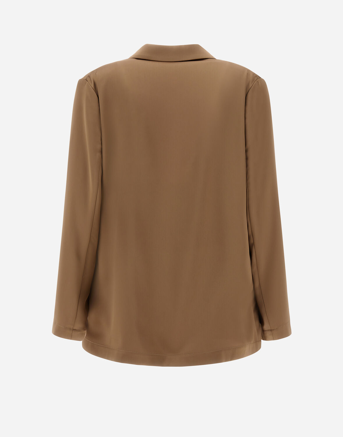 Herno Casual Satin Blazer In Sand