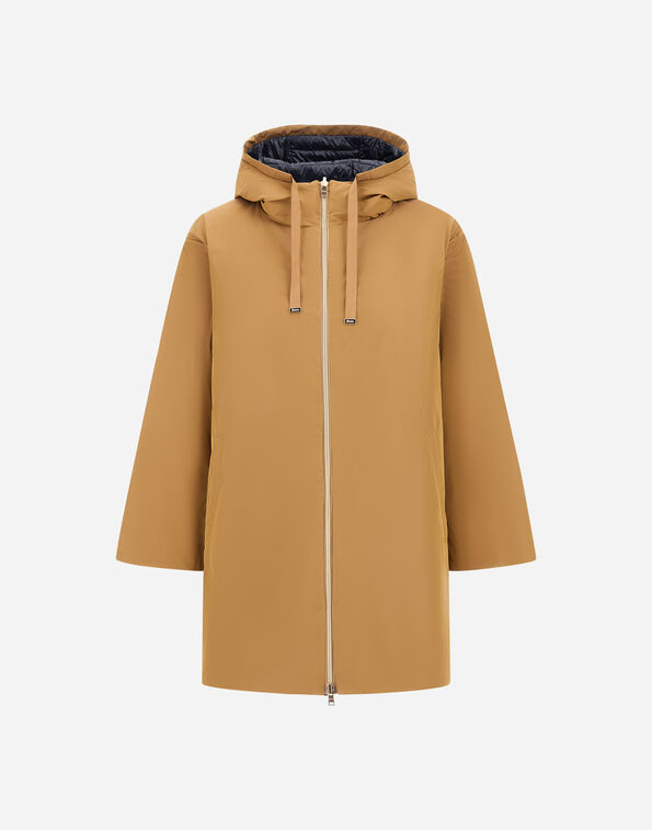 Herno REVERSIBLE A-SHAPE IN NEW TECHNO TAFFETA AND NYLON ULTRALIGHT Camel/Blue PI002221D12483Z2192