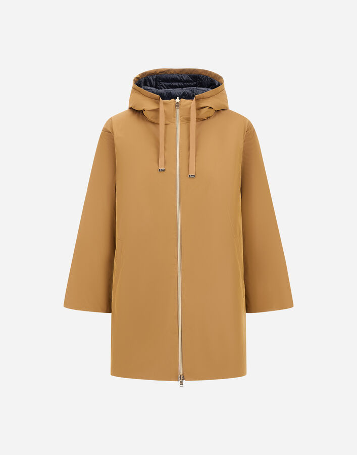 Herno REVERSIBLE A-SHAPE IN NEW TECHNO TAFFETA AND NYLON ULTRALIGHT Camel/Blue PI002221D12483Z2192