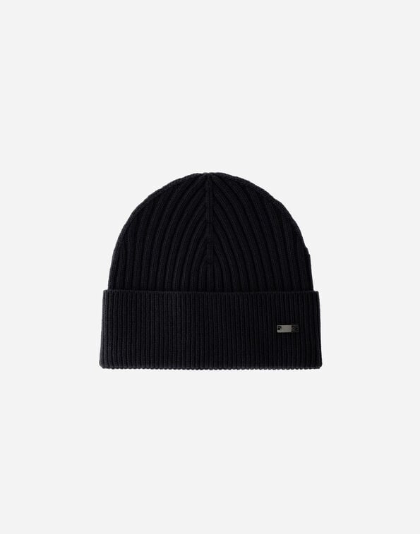 DOUBLE RIB WOOL BEANIE Herno Herno DOUBLE RIB WOOL BEANIE Black BER00042U702929300