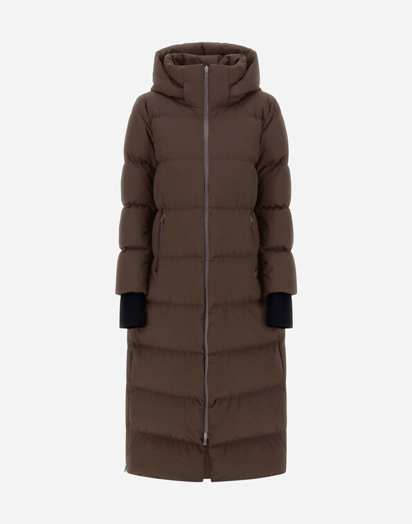 Herno LONG JACKET IN 2-LAYER WINDSTOPPER Brown PI002046D128408815