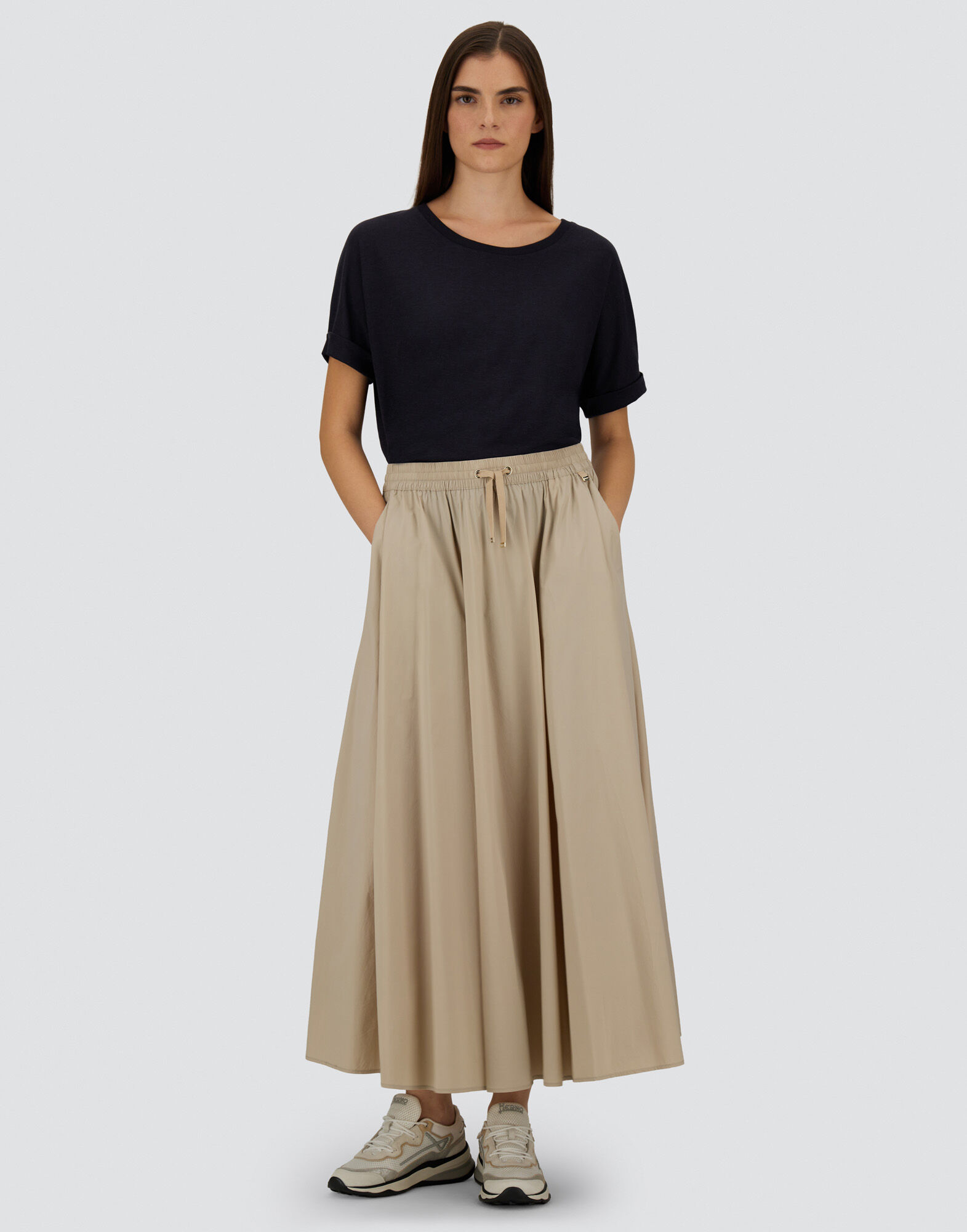LIGHT NYLON STRETCH SKIRT in Chantilly for Women | Herno®
