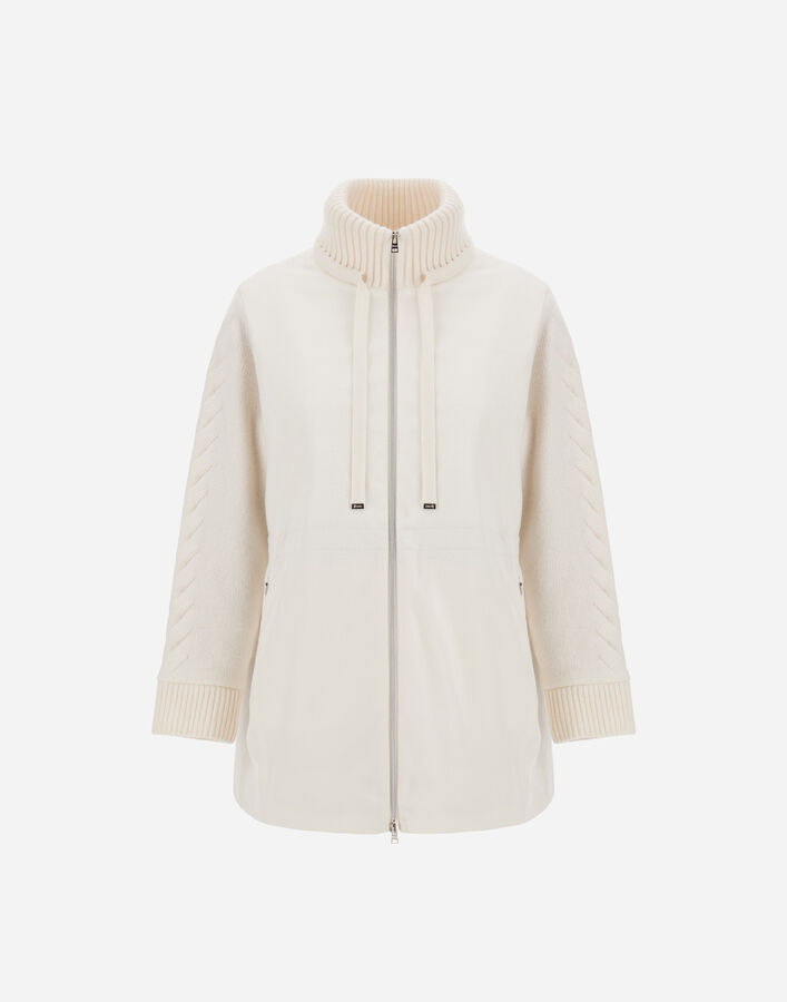 Herno RESORT COAT IN CASHMERE AND SILK Ivory GC00089DR380871200