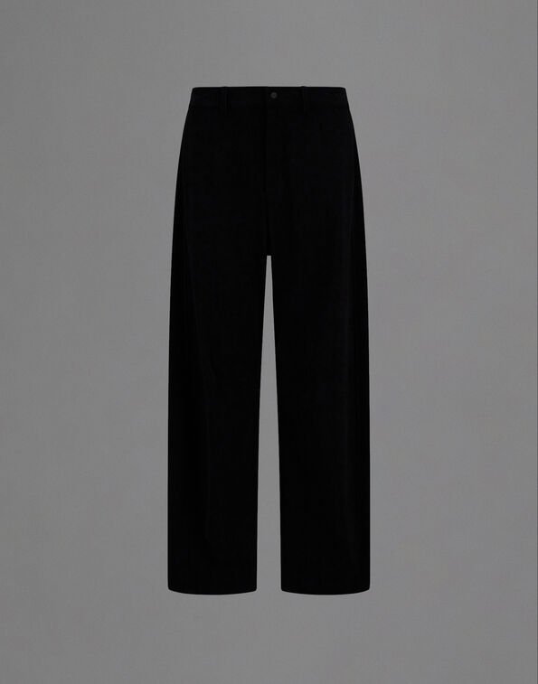 Herno LAMINAR TROUSERS IN WASHED TECH-CORDUROY Black PT00071DL128949300