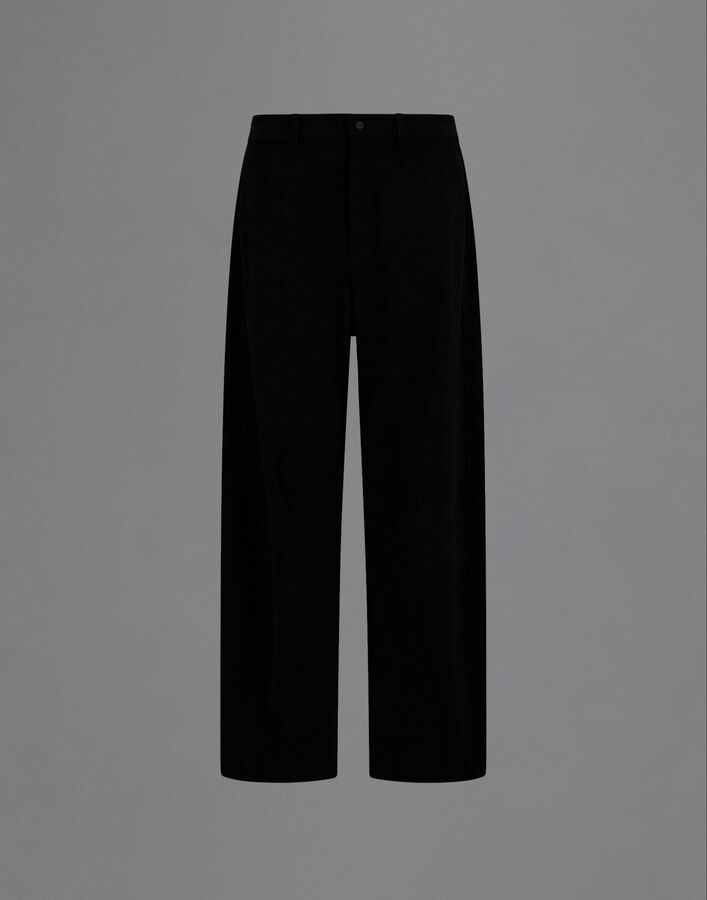 Herno LAMINAR TROUSERS IN WASHED TECH-CORDUROY Black PT00071DL128949300