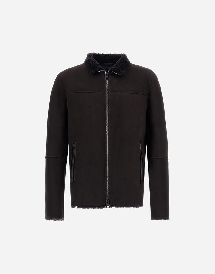 Herno JACKE AUS LAMB SHEARLING Dunkles Chocolat PL000134U181418800