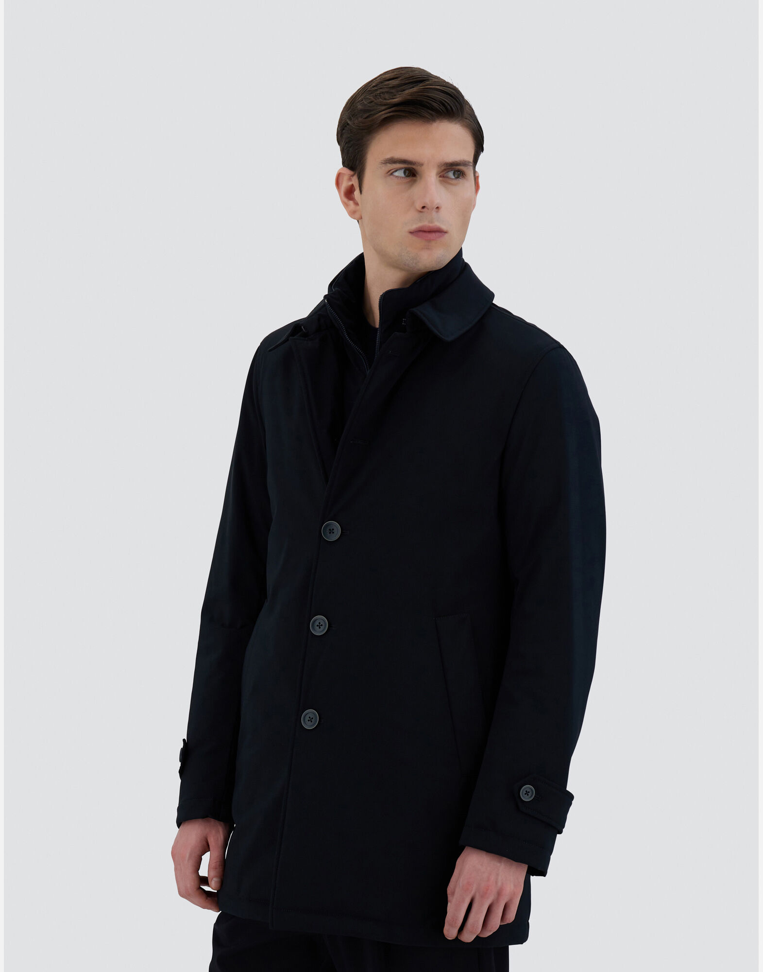 熱い販売 ☆定価12万円☆【極美品】Herno ネイビー ダブル トレンチコート ジャケット・アウター