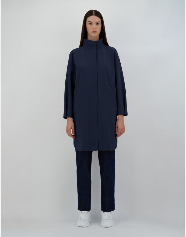 FIRST-ACT PEF HIGH-NECK COAT in Blue for Women | Herno®