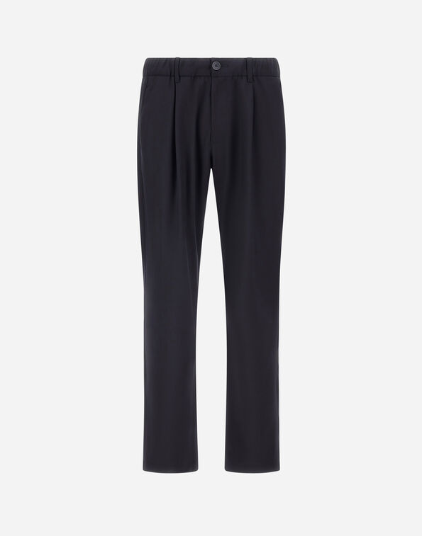 Herno TROUSERS IN LIGHT STRETCH WOOLY Navy Blue PT000163U128089200