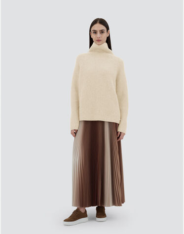 SWEATER IN PLAIN ALPACA WOOL in Cream for Women | Herno®