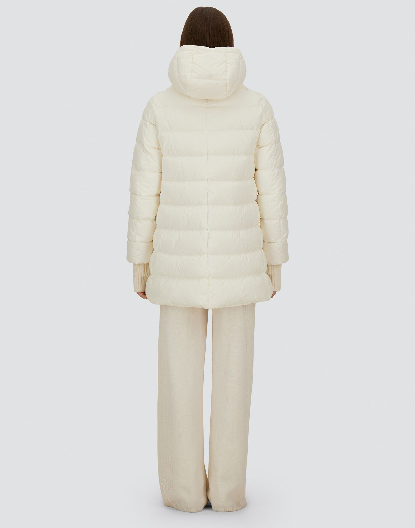 Herno ホワイト ジップアップコート A-SHAPE JACKET IN NYLON CHAMONIX in White for Women | Herno®