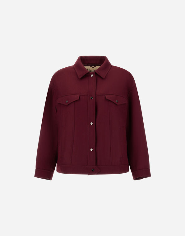 Herno WOOL JACKET WITH CAVALRY TWILL EFFECT Bordeaux GC000593D335166715