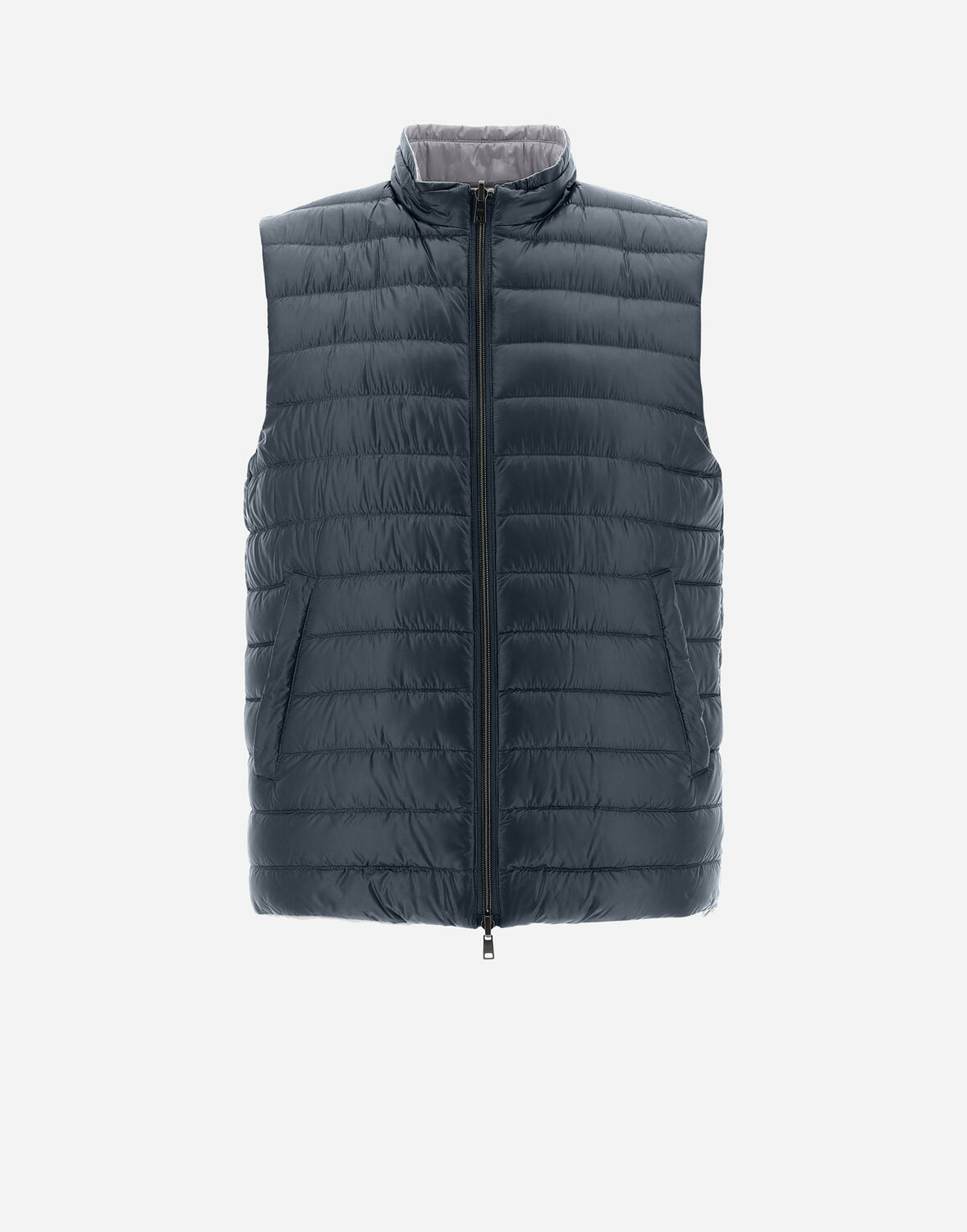 Herno Reversible Two-tone Waistcoat In Nylon Ultralight - Male Men New Arrivals Navy Blue 64