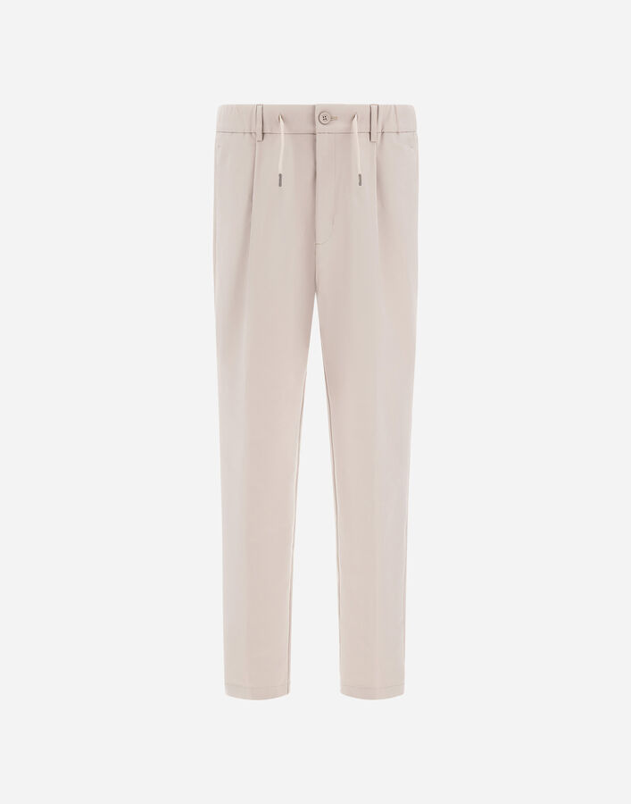 Herno TECHNICAL STRETCH FABRIC TROUSERS Pearl Grey PT000210U125399403