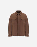 Herno GLOBE ORGANIC BOILED WOOL SHIRT Rust GI0242U333252201