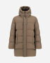 Herno LONG JACKET IN ARENDELLE AND MONOGRAM Dark Taupe PI001159U12414Z2700