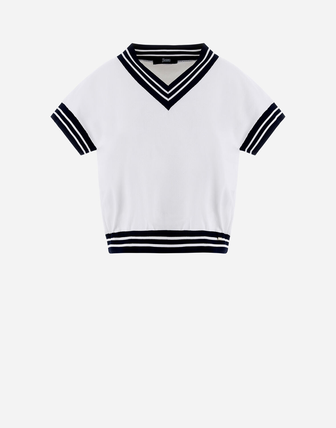Herno Endless Viscose Stripes セーター In White