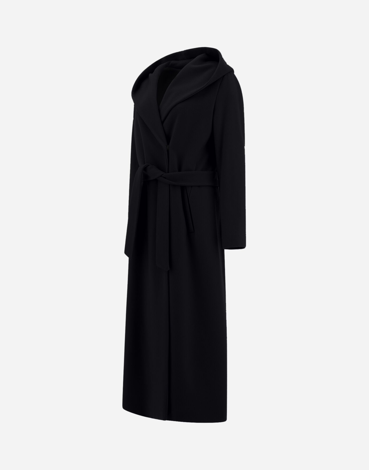 COAT IN FANCY LUXURY WOOL in Black for Women Herno