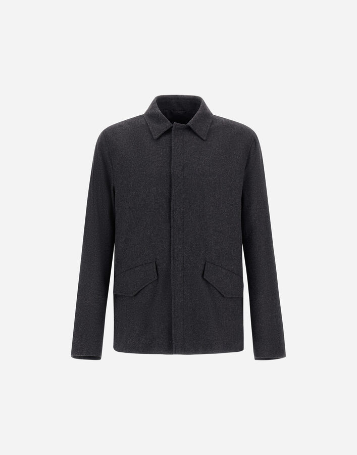 Herno SHACKET IN WOOL FLANNEL Iron FI000137U127729487