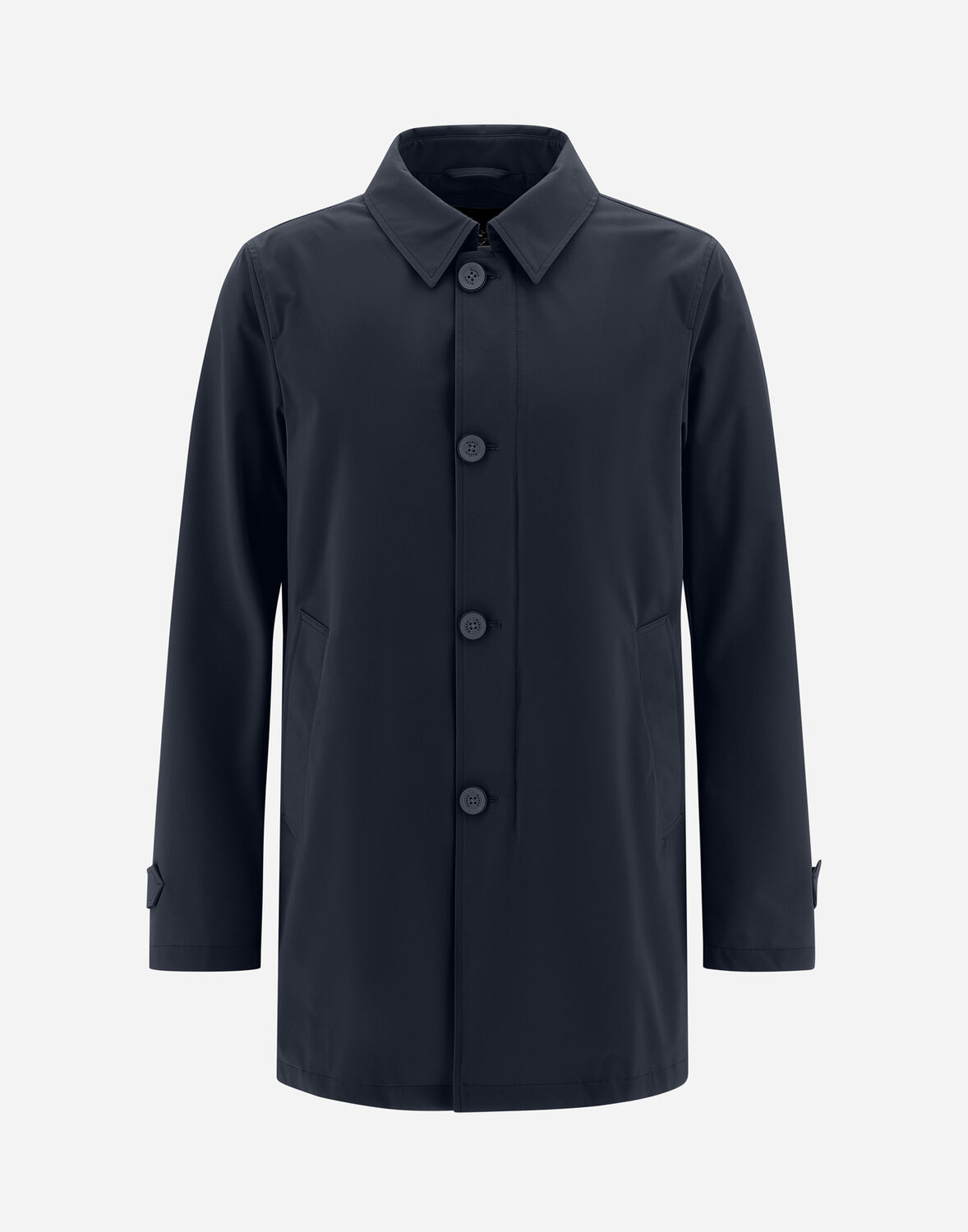 Herno Navy Blue Polyester Jacket In Blue