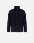 Herno FIELD JACKET IN WOOL, CASHMERE AND ECOAGE Navy Blue FI000128U333189200