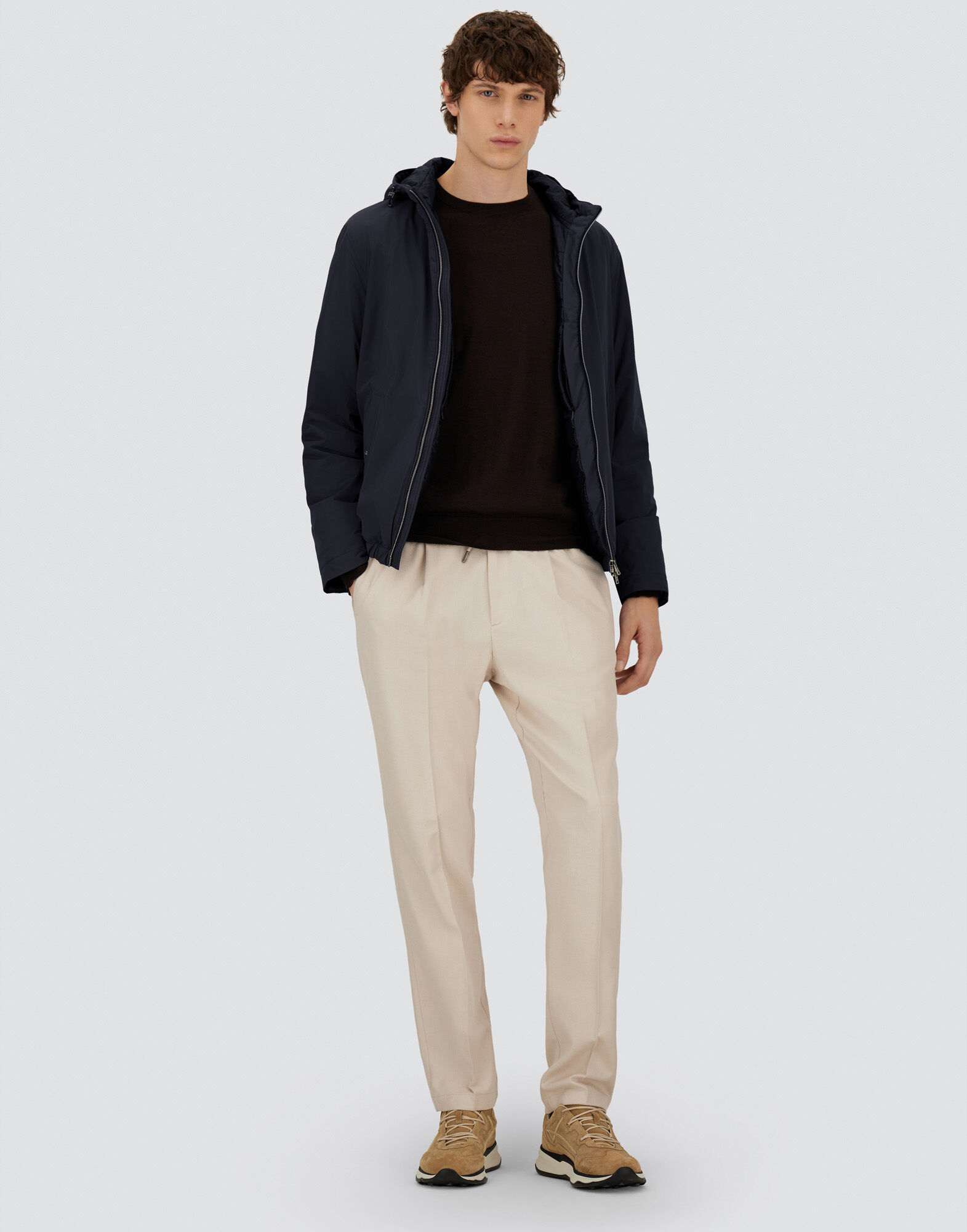 RESORT JACKET IN 4-WAY STRETCH NYLON in Dark Blue for Men | Herno®