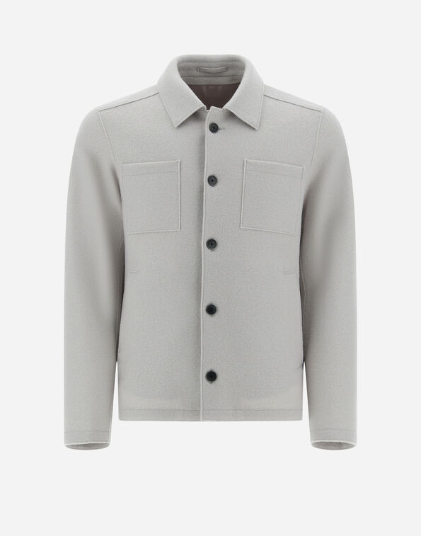 RESORT SHIRT IN LIGHT BOILED WOOL in Chantilly | Herno®