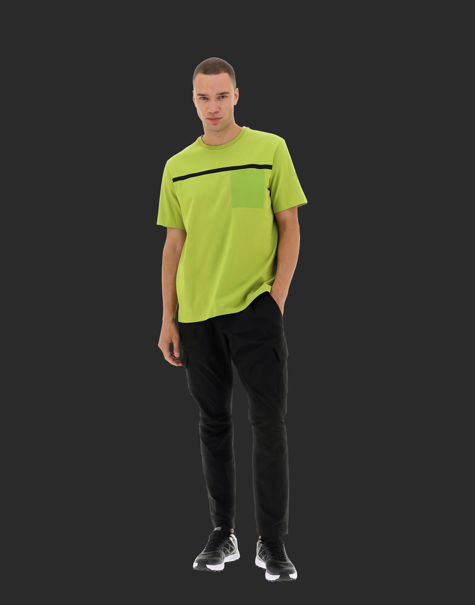 メンズ SPORT HEAVY JERSEY ラミナーTシャツ オアシスグリーン | Herno 