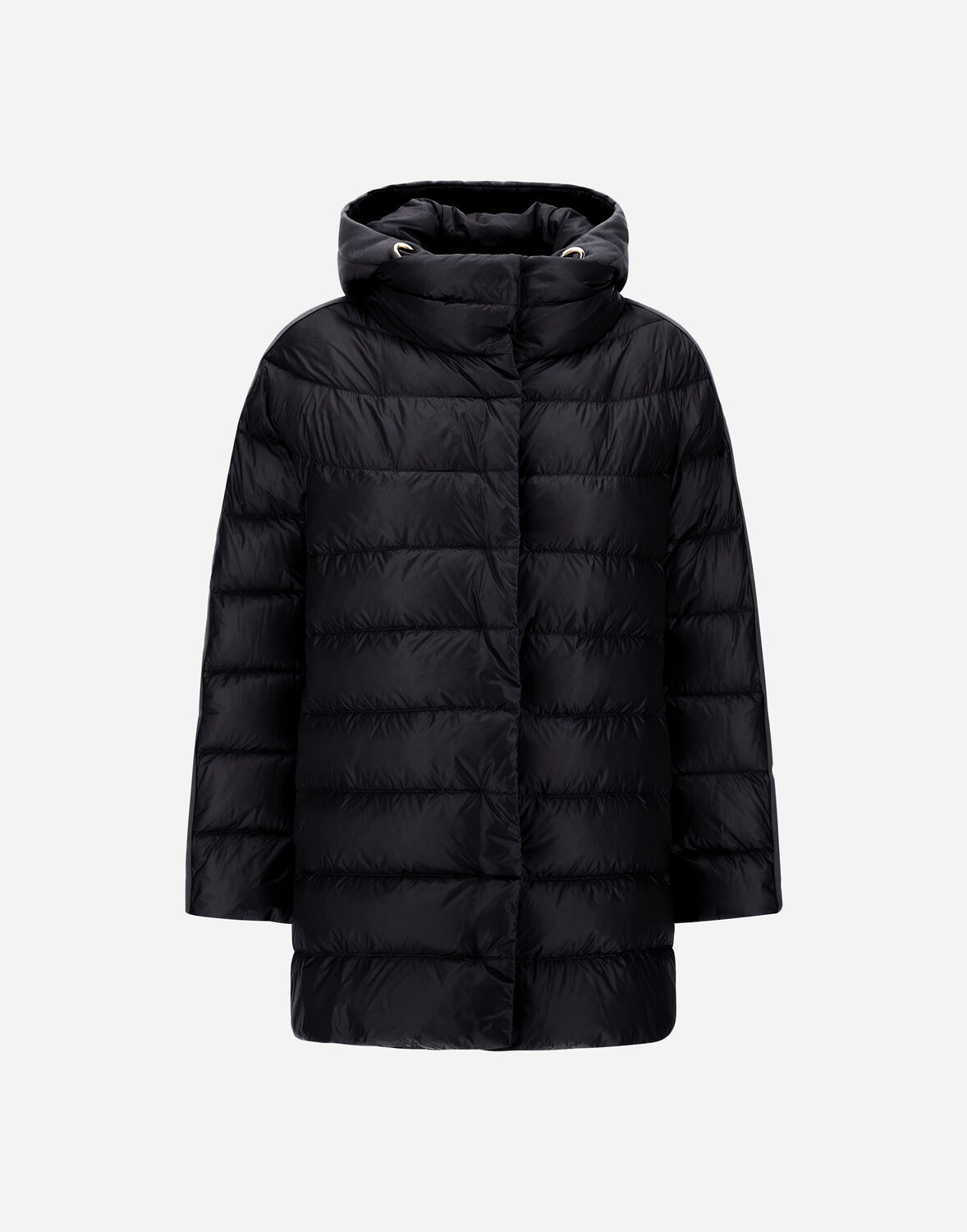 Herno A-shape Aus Nylon Ultralight Und Cashmere Seta In Schwarz