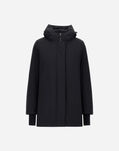 Herno HOODED A-SHAPE JACKET IN 2-LAYER WINDSTOPPER Black PI002078D128409300