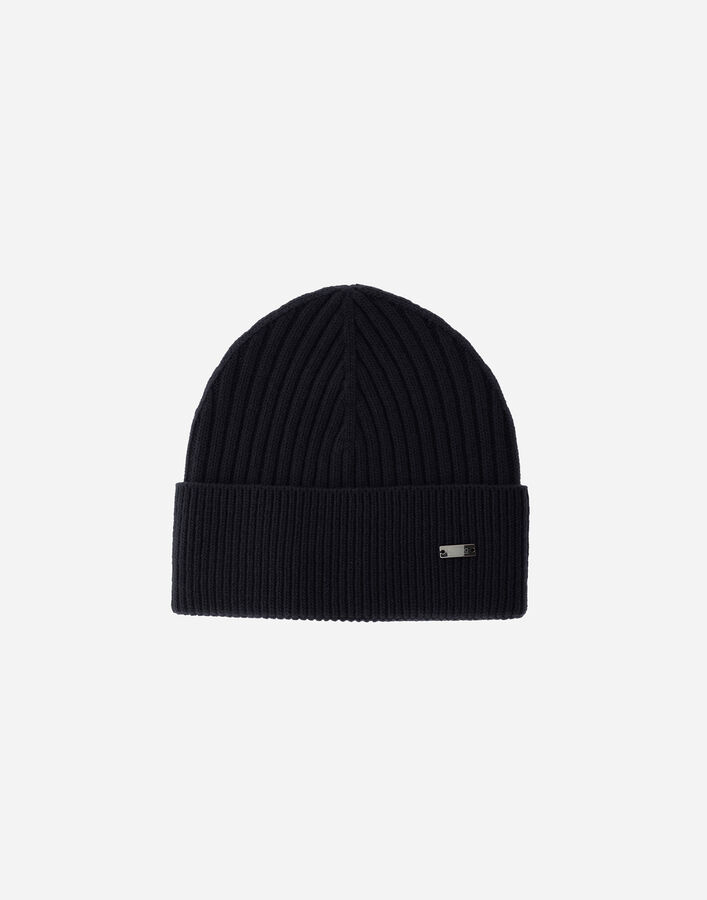 Herno BEANIE IN DOUBLE RIB WOOL Navy Blue BER00042U702929200