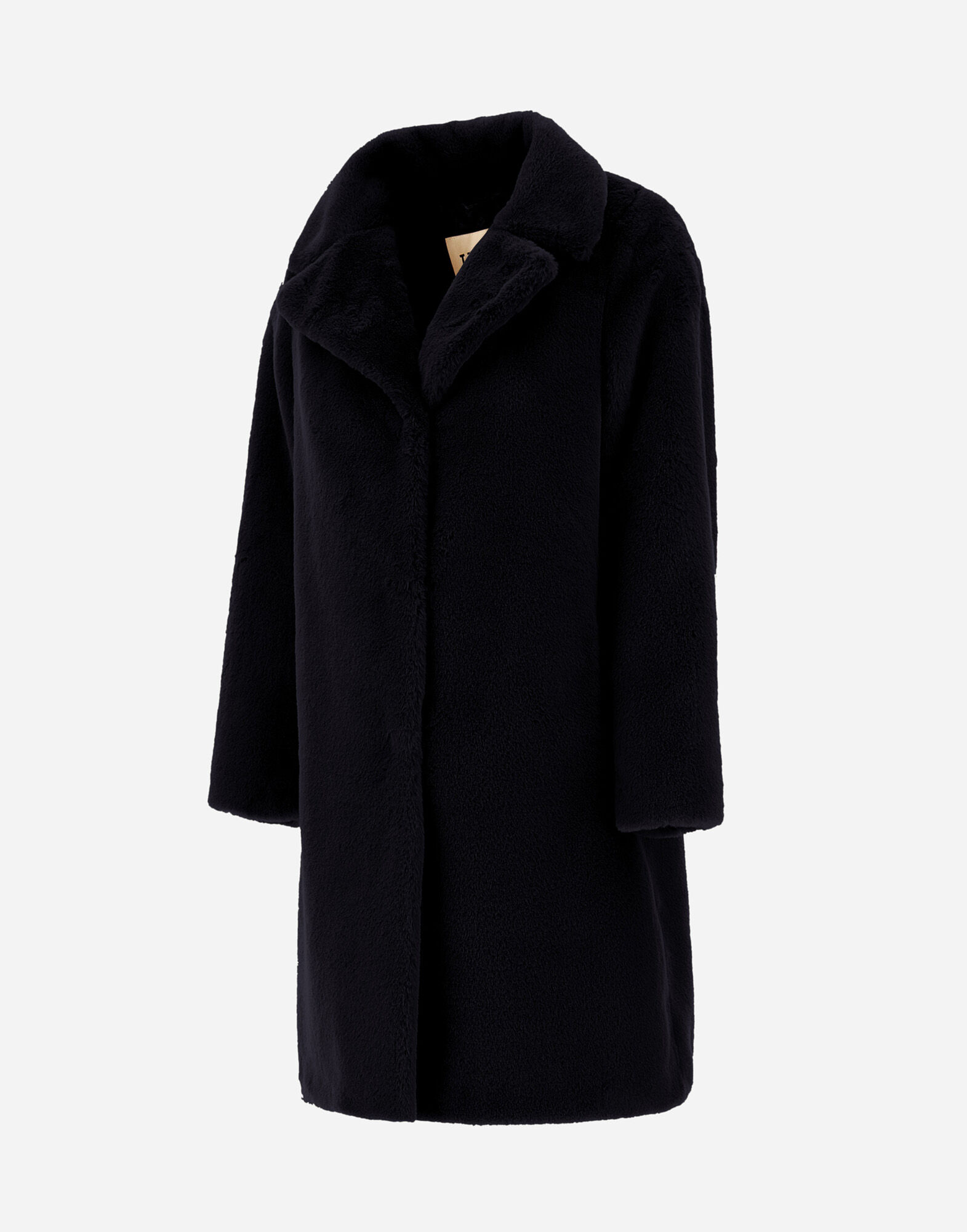 Herlipto  Faux Fur Coat S ブラック COAT IN SOFT ALTERNATIVE FUR in Black for Women | Herno®