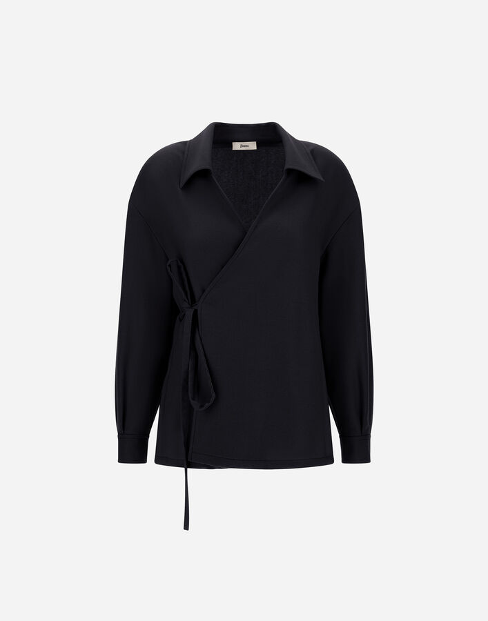 Herno SHIRT IN 100% WOOL FLANNEL Black CM000023D334789300