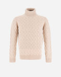 Herno SWEATER IN WOOL CASHMERE CABLE Chantilly ML000011U710271985