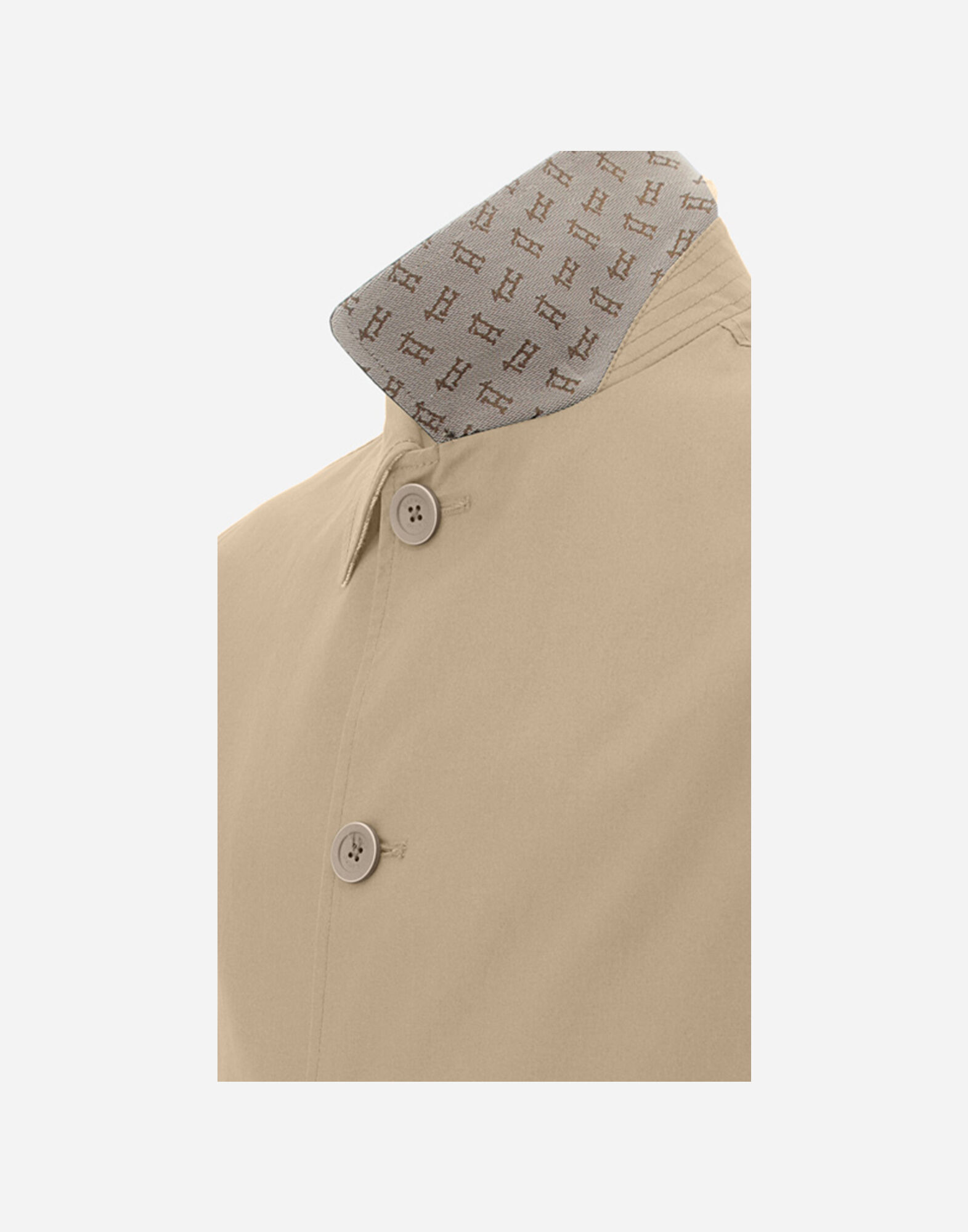 【HERNO】デロンとモノグラムのレインコート メンズ MONOPETTO HERNO UOMO MAIN RAIN サンド | Herno® (ヘルノ)
